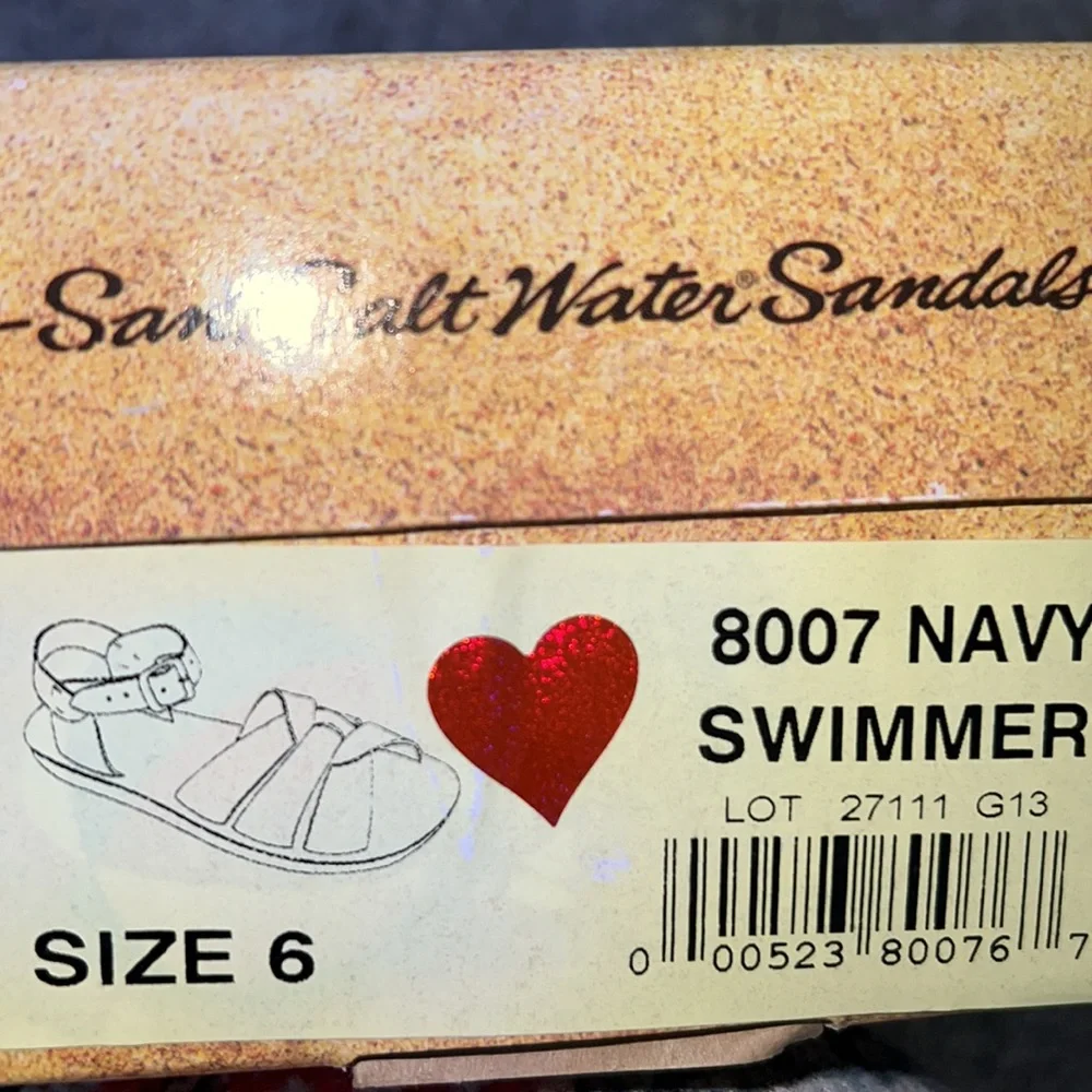 AUTH NIB SALT WATER SANDAL by Hoy Shoes Swimmer Toddler Infant NAVY